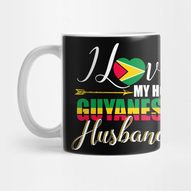 I Love My Hot Guyanese Husband T-Shirt Guyana Lover by blimbercornbread